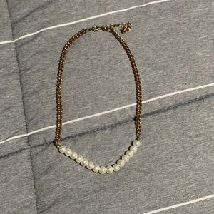 Gold/pearl necklace